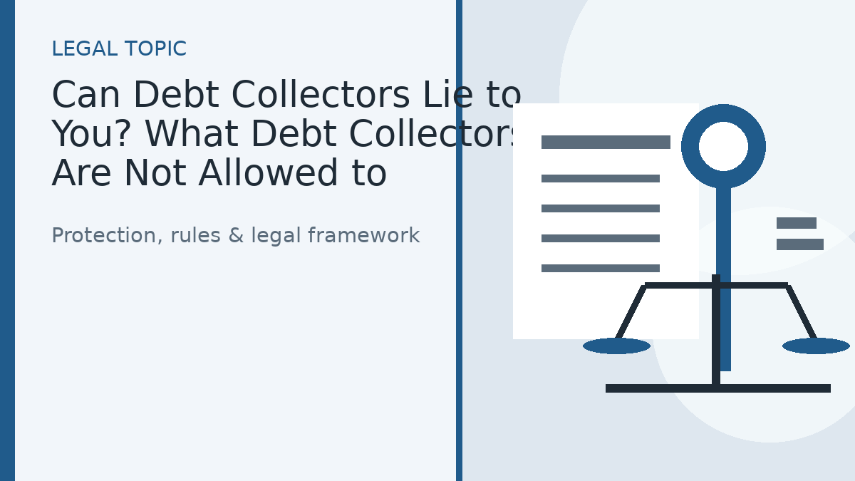 Can Debt Collectors Lie to You? What Debt Collectors Are Not Allowed to Misrepresent