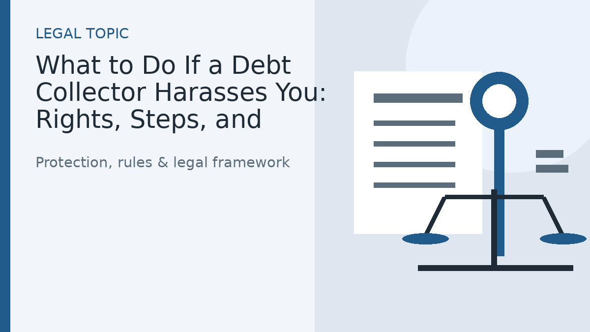 What to Do If a Debt Collector Harasses You: Rights, Steps, and Remedies